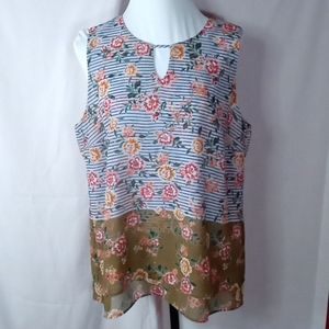 Cabo top. Sleeveless blouse, gently worm